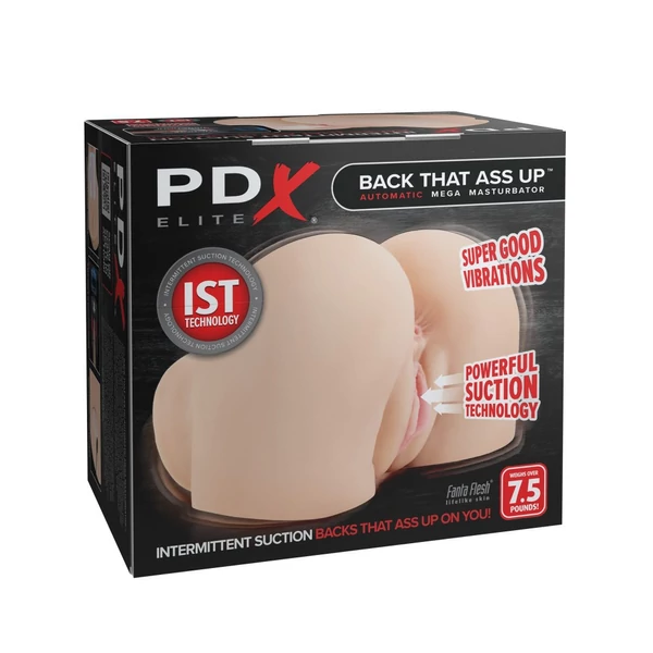 Szívó és vibráló vagina és ánusz masztrubátor Back that ass up automatic mega masturbator