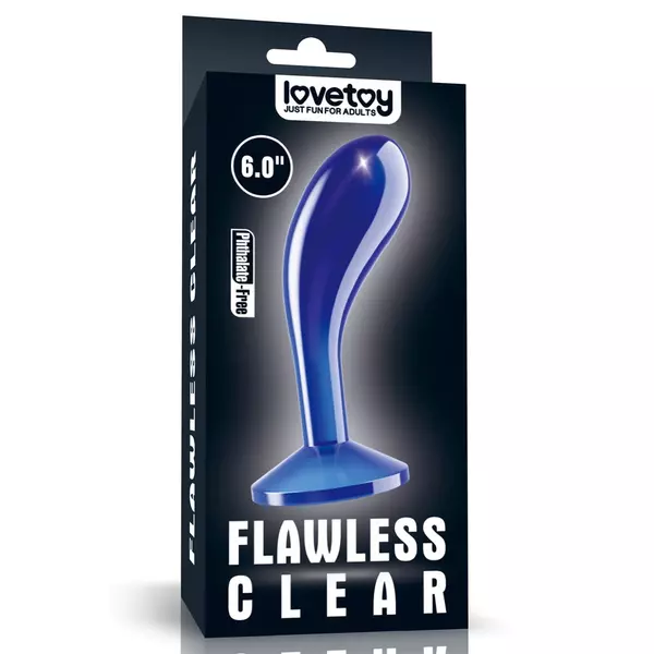 Prosztata dildó anál plug Flawless clear prostate 6.0 kék