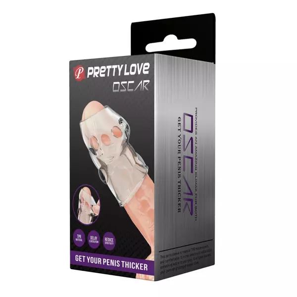 Pénisz és makk vastagító, átlátszó Pretty love penis sleeve oscar