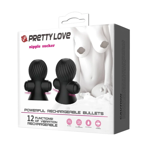 Vibrációs bimbószívó Pretty Love Nipple sucker black