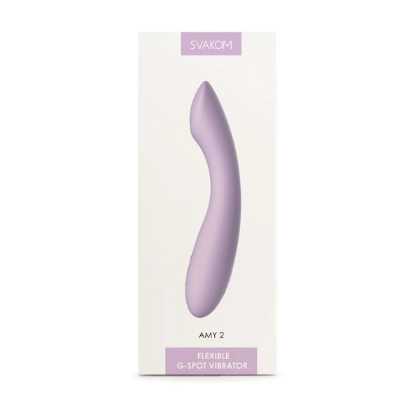 Erős, rugalmas G-pont vibrátor Amy 2 pastel lilac