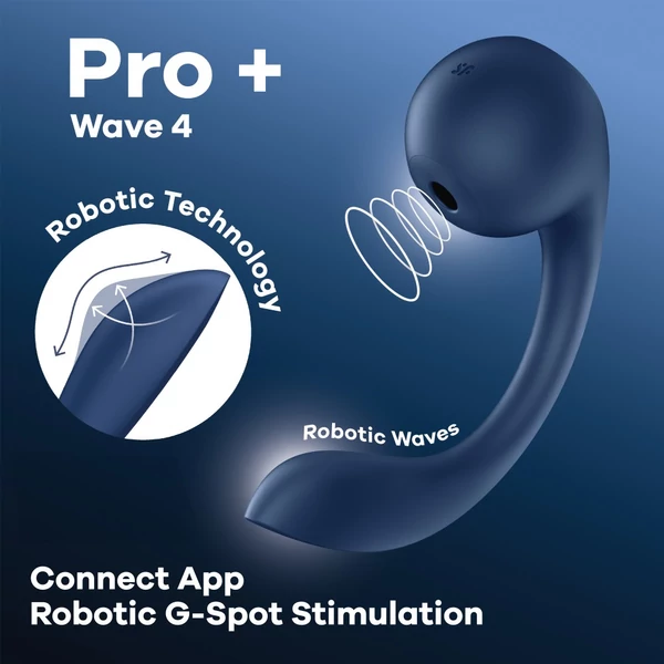 Applikációs G-pont vibrátor ujj mozgással és léghullámos csiklóizgatóval Pro+ Wave 4