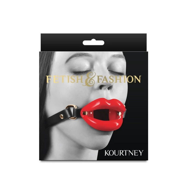 Száj formájú szilikon szájpecek - Fetish & Fashion Kourtney red