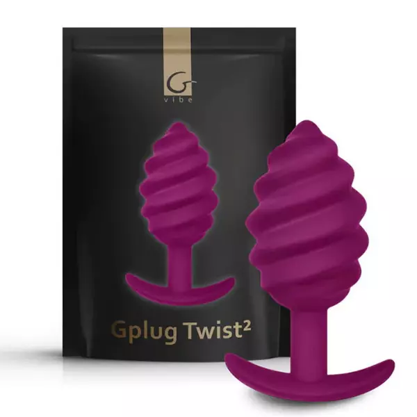 Vibrátoros anális csavart dugó Gplug twist 2 - sweet raspberry