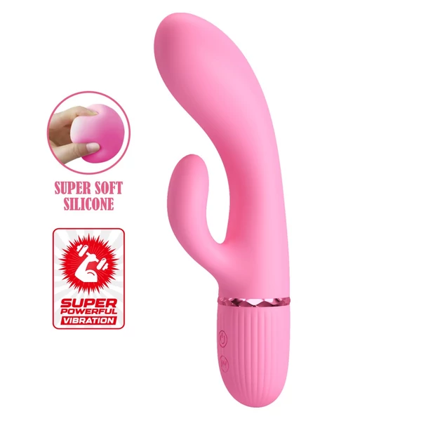 Csiklókaros g-pont vibrátor Pretty Love Marski pink 18 cm