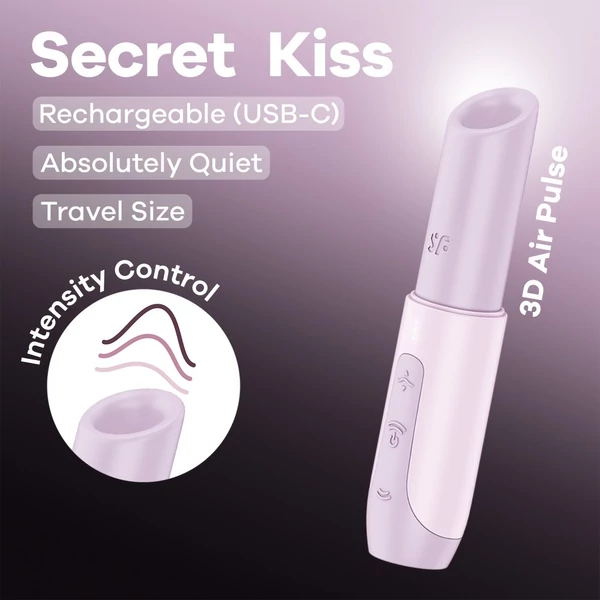 Léghullámos csikló vibrátor Secret Kiss