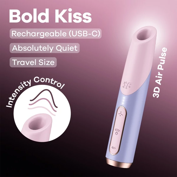 Léghullámos csikló vibrátor Bold Kiss