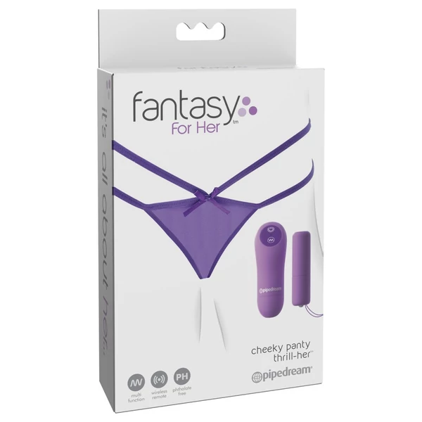 Bugyiba rejtett távirányítós vibrátor Petite panty thrill-her purple
