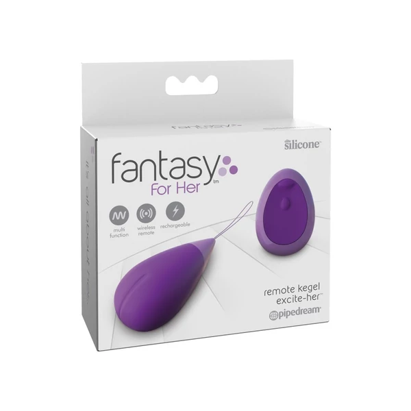 Távirányítós tölthetős vibrációs tojás Remote kegel excite-her purple
