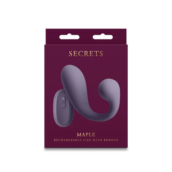 Távirányítós C-alakú vibrátor - Secrets maple gray
