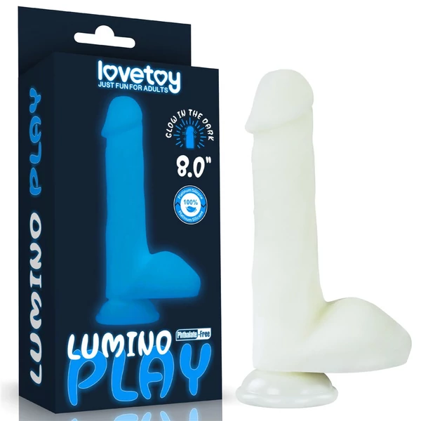 Világító dildó tapadótalpas 8.0 lumino play silicone