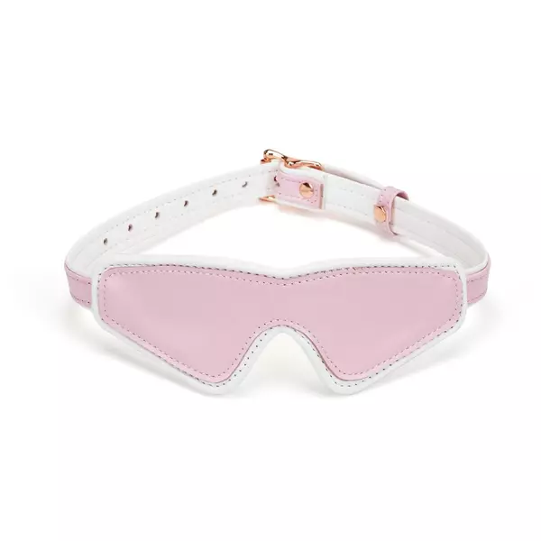 Kecskebőr szemtakaró White & pink fairy goat leather blindfold