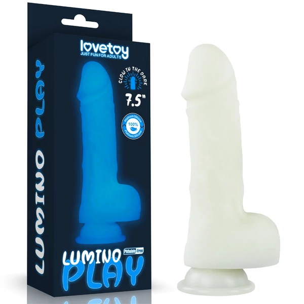 Világítós dildó tapadótalpas 7.5 lumino play silicone