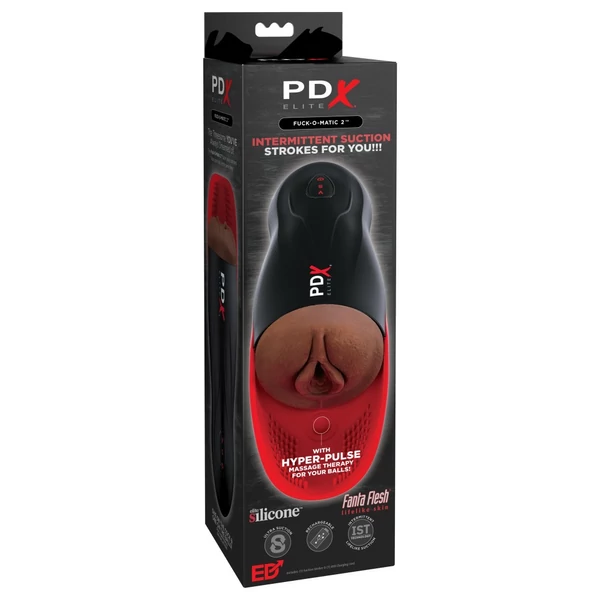 Szívó és vibráló maszturbátor Fuck-o-matic 2 black/red