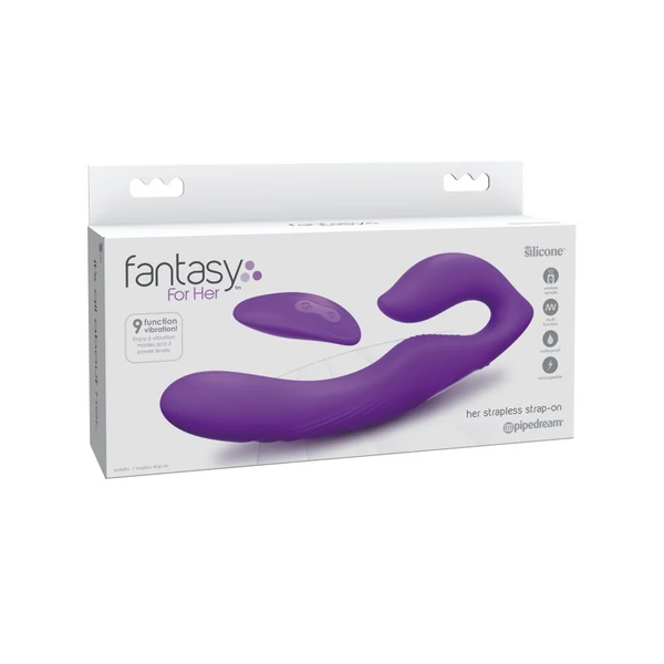 Hám nélküli felcsatolható távirányítós vibrátor Her ultimate strapless strap-on purple