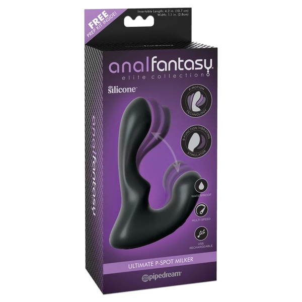 Vibrációs ujjmozgásos prosztata masszírozó Ultimate P-spot milker black