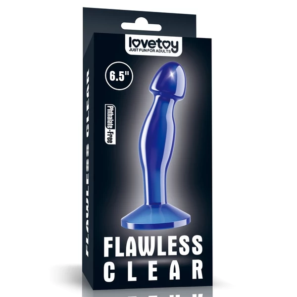Prosztata dildó anál plug Flawless clear prostate 6.5 kék 16,5 cm
