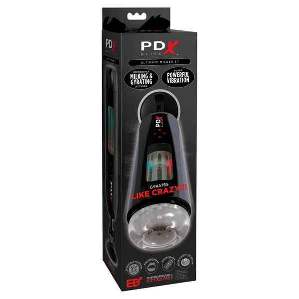 Forgó és vibráló maszturbátor Ultimate milker 2 black