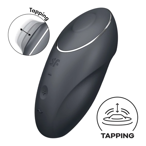Csiklóizgató vibrátor tapogató mozgással Tap & climax 1 bluegrey
