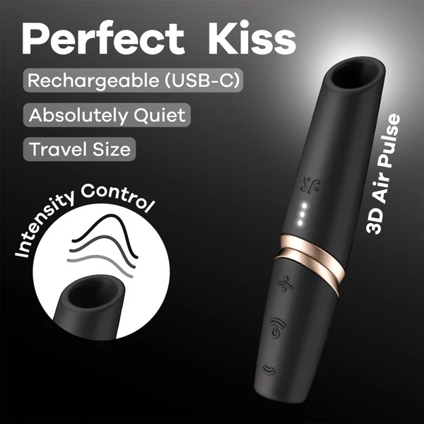 Léghullámos csikló vibrátor Perfect Kiss