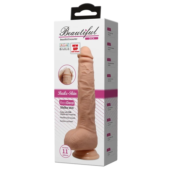Letapasztható vibrátor Beautiful dick 28 cm