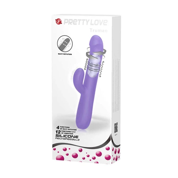 Forgófejes csiklókaros vibrátor Pretty Love Truman