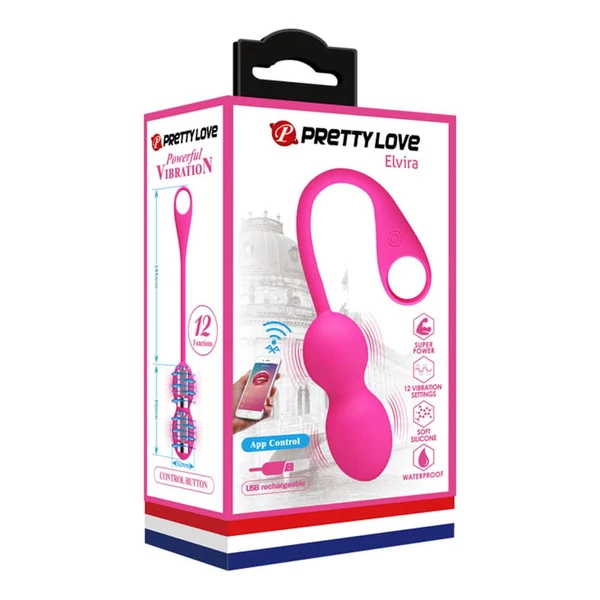 Applikációs szilikon gésagolyó Pretty Love Elvira Pink