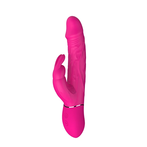 Vízálló és tölthető, szilikon nyuszi vibrátor Cocky Rabbit Magenta