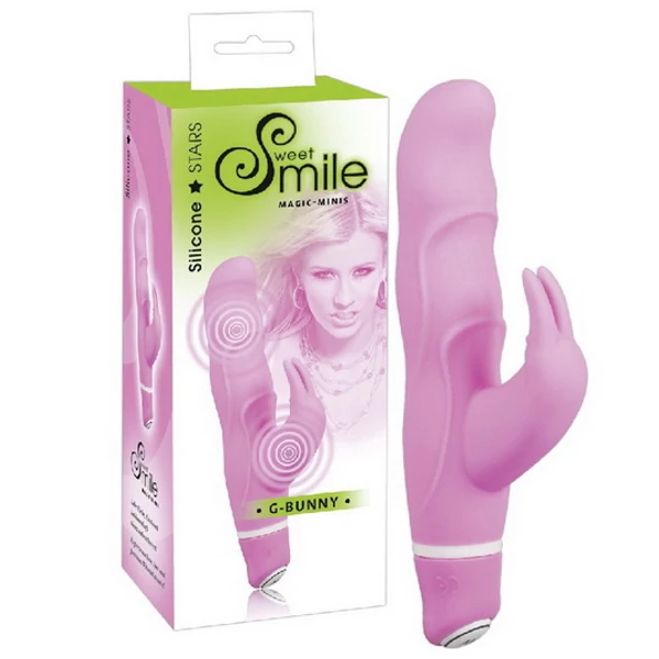Nyúl vibrátor csiklóizgató karral, erős rezgésű Smile G-bunny