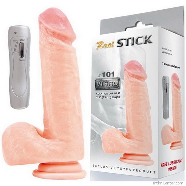 Realisztikus vibrátor, letapasztható távirányítós dildó 19 cm